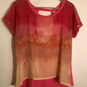 Jolt Medium Pink and Yellow Top